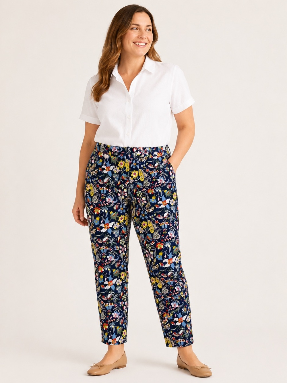 Boden Richmond floral print ankle pants - US 12L